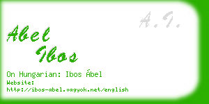 abel ibos business card
