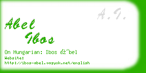 abel ibos business card